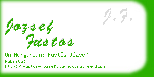 jozsef fustos business card