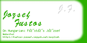 jozsef fustos business card
